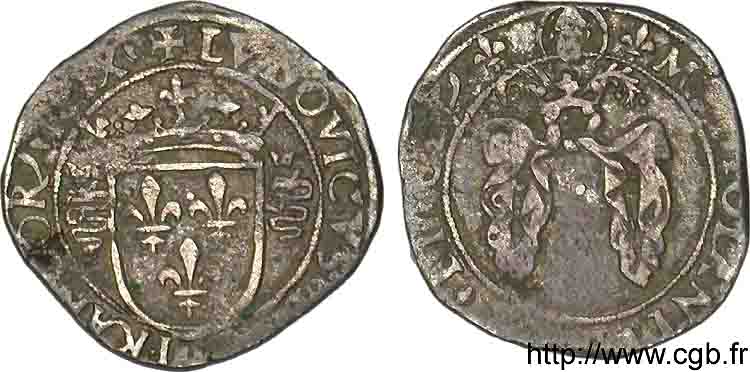 ITALY - DUCHY OF MILAN - LOUIS XII Bissone ou gros royal de 3 sous c. 1500-1512 Milan VF