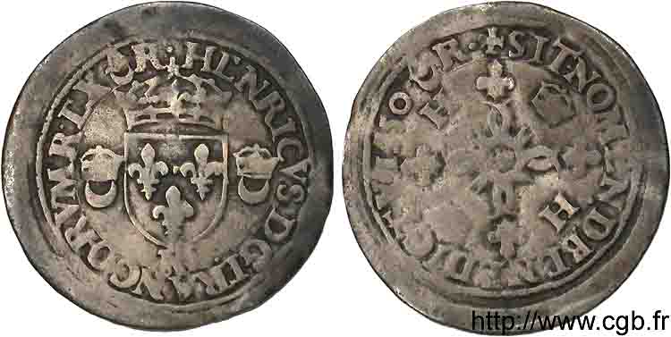 HENRY II Douzain aux croissants 1550 Bordeaux BC+