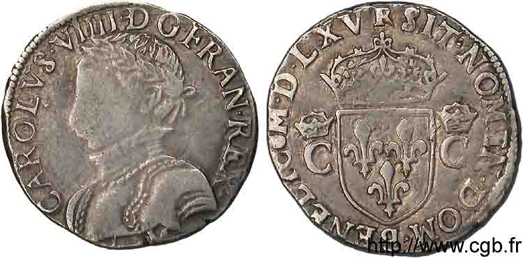 CHARLES IX Demi-teston, 2e type 1565 (MDLXV) Toulouse XF