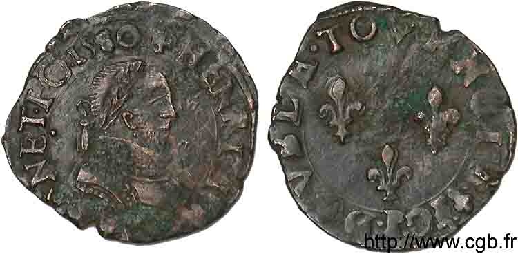 HENRY III Double tournois, 1er type de Dijon 1580 Dijon MBC