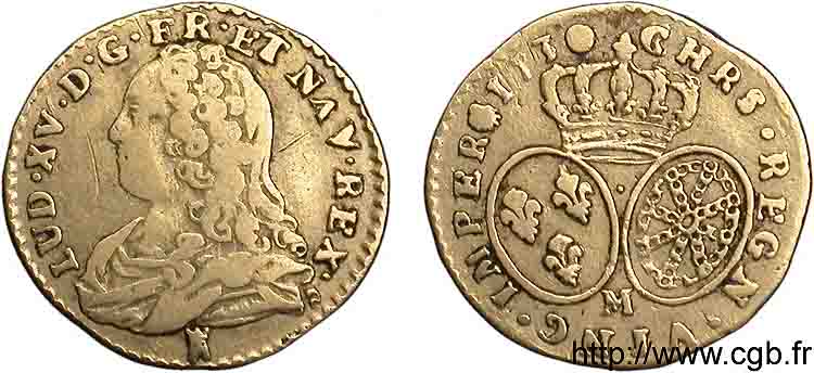 LOUIS XV DIT LE BIEN AIMÉ Demi-louis d or aux écus ovales, buste habillé 1730 Toulouse TB