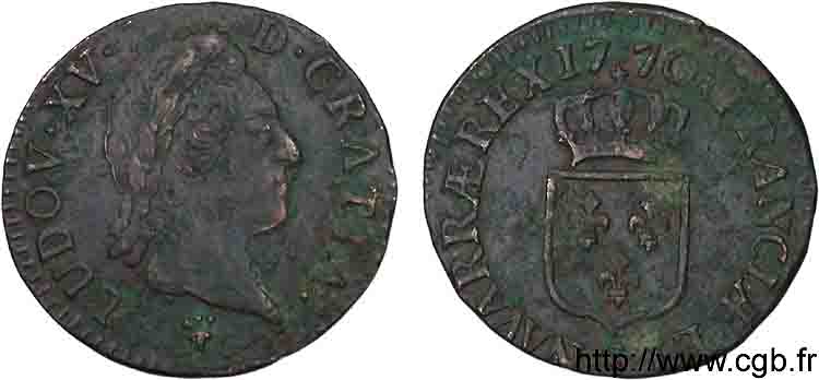 LOUIS XV DIT LE BIEN AIMÉ Demi-sol dit  à la vieille tête  1770 Reims TTB