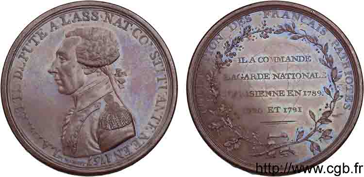 REVOLUTION COINAGE Monnaie de confiance, Monneron de La Fayette 1791 Angleterre fST
