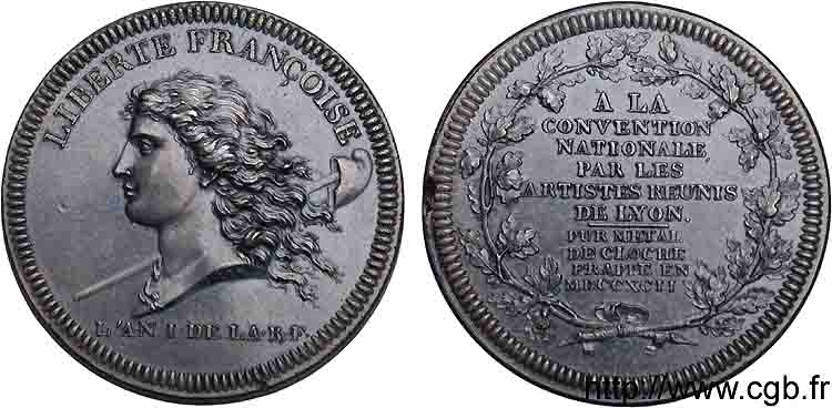 REVOLUTION COINAGE / CONFIANCE (MONNAIES DE…) Essai de Galle à la liberté de poids lourd 1792 (MDCCXCII) Lyon MS