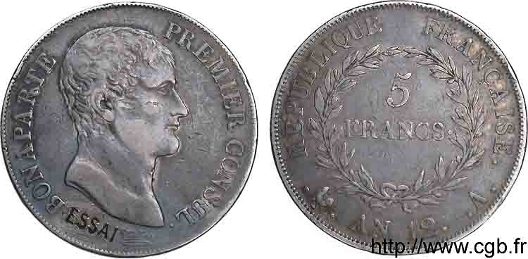 5 francs Bonaparte premier Consul 1804 Paris F.301/10 SS 