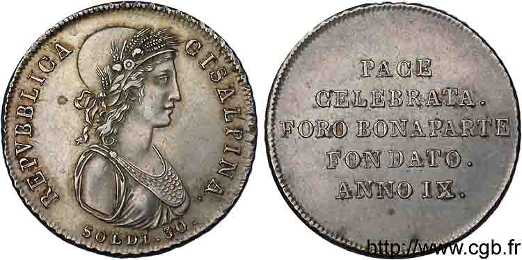 30 soldi 1801 Milan VG.841  AU 