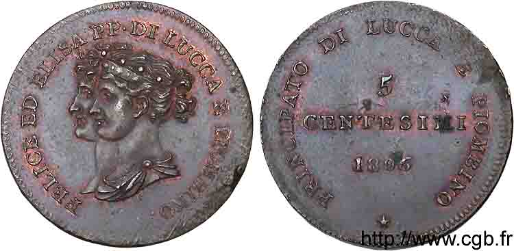 5 centesimi 1806 Florence VG.1476  SPL 