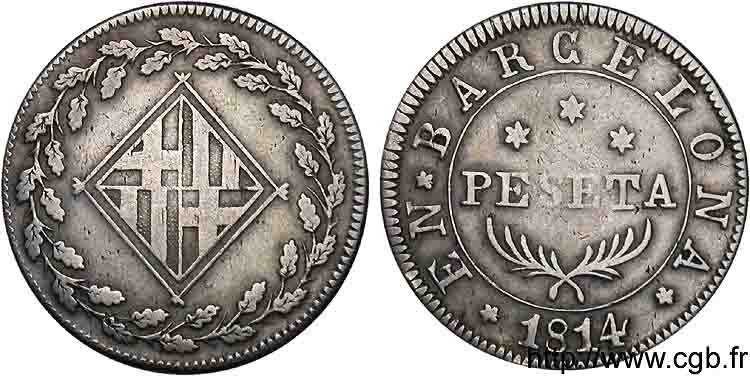 Peseta 1814  VG.2099  BB 