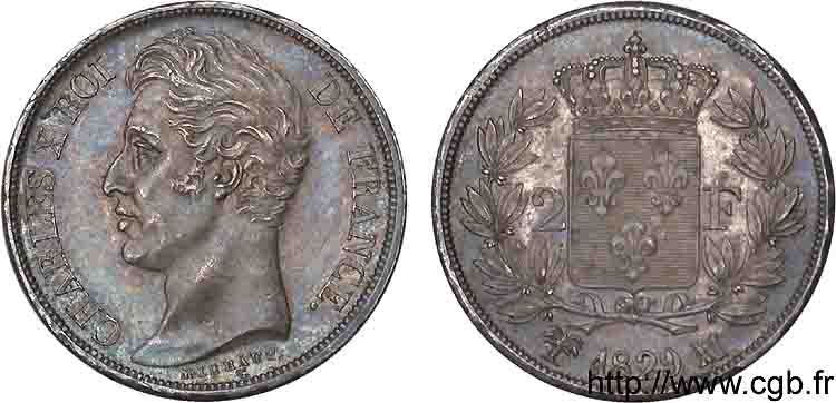2 francs Charles X 1829 Marseille F.258/58 SUP 