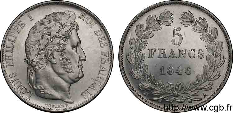 5 francs IIIe type Domard 1846 Paris F.325/10 fST 