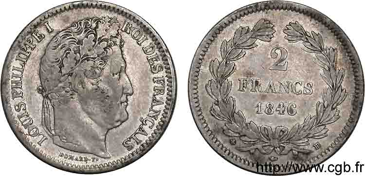 2 francs Louis-Philippe 1846 Strasbourg F.260/109 MBC 