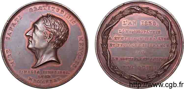 LOUIS-PHILIPPE I Médaille Cu 51, Homéopathie du Dr Sébastien AU