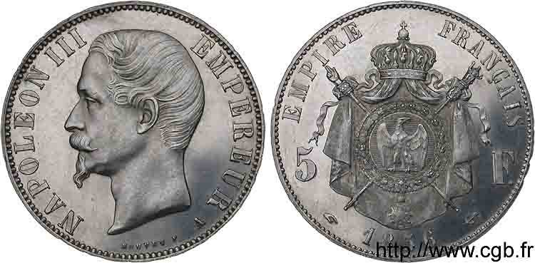 5 francs Napoléon III tête nue 1856 Paris F.330/6 AU 