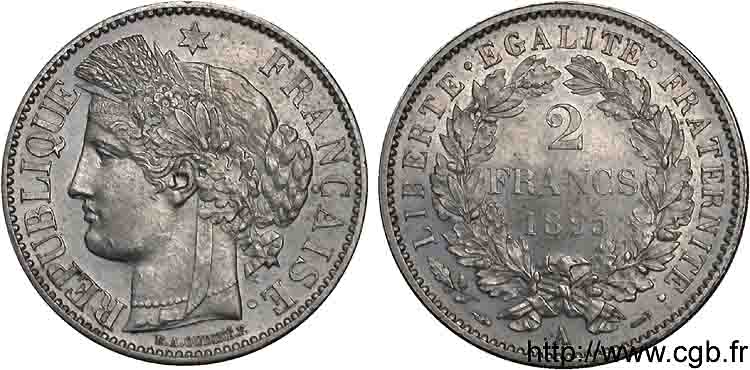2 francs Cérès, avec légende 1895 Paris F.265/17 VZ 