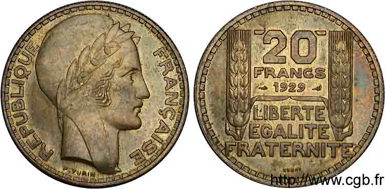 Essai de 20 francs Turin 1929  VG.5242  AU 