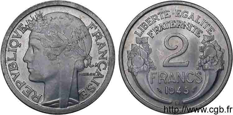 2 francs Morlon 1945 Beaumont-le-Roger F.269/6 MS 