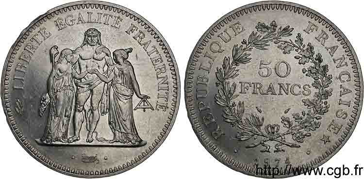 50 francs Hercule, avers de la 20 francs 1974  F.426/1 SUP 