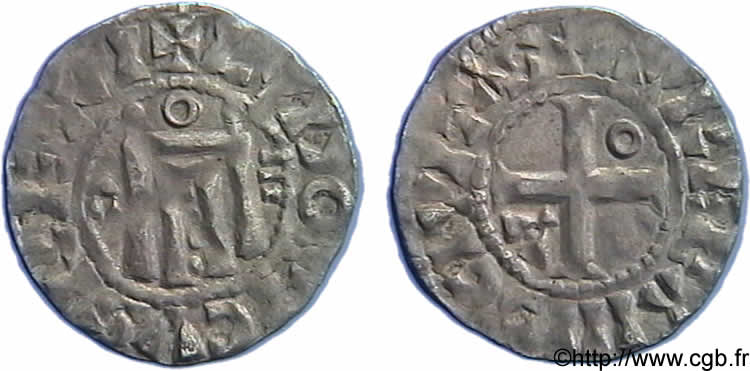LOUIS VI LE GROS Denier c. 1110-1130 Orléans TTB