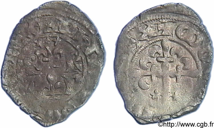 PHILIPPE VI DE VALOIS Double tournois, 1er type n.d.  TB+