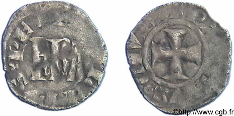 FILIPPO VI OF VALOIS Denier parisis, 3e type n.d.  q.BB