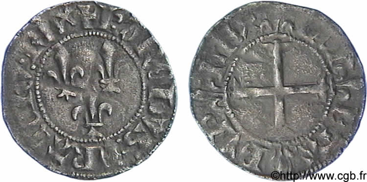 CHARLES VI LE FOU OU LE BIEN AIMÉ Double tournois n.d.  TTB+