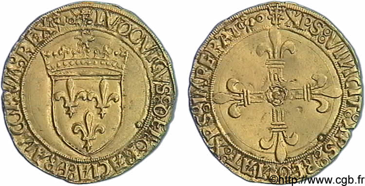LOUIS XII, FATHER OF THE PEOPLE Écu d or au soleil 25/04/1498 Lyon AU