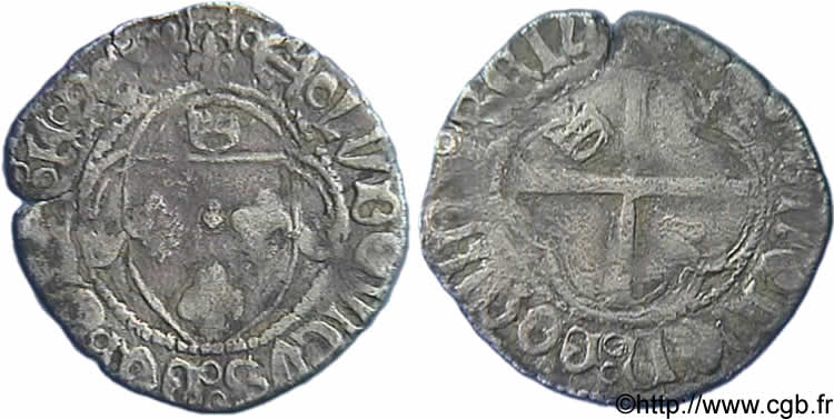 LOUIS XII  Sizain ou petit blanc à la couronne 25/04/1498 Bayonne fSS