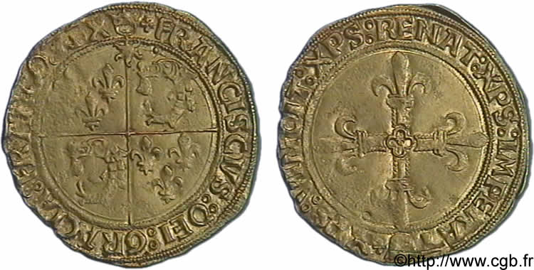 FRANCOIS I Écu d or au soleil du Dauphiné, 1er type 21/07/1519 Crémieu q.SPL