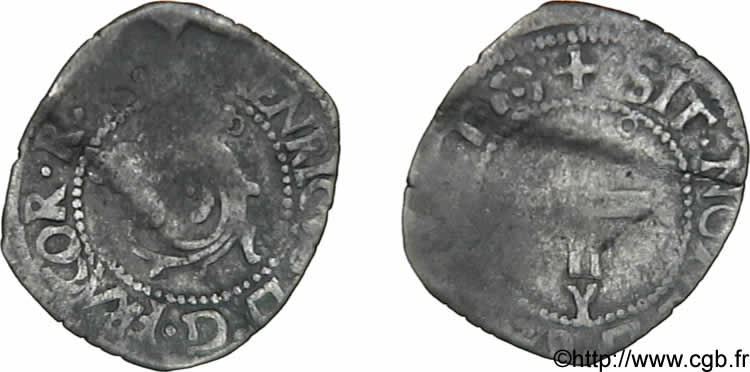 HENRY II Liard du Dauphiné à la croisette n.d. Romans BC+