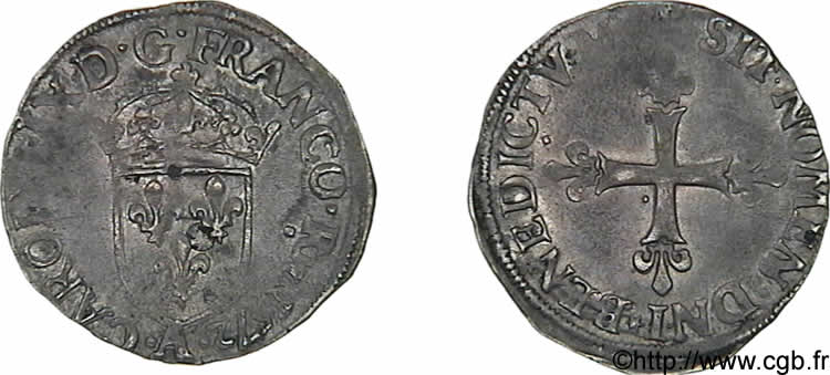 CHARLES IX Douzain à la croix fleurdelisée 1572 Paris q.SPL