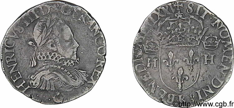 HENRY III Teston, 1er type sans le titre de roi de Pologne 1575 (MDLXXV) Bordeaux SS