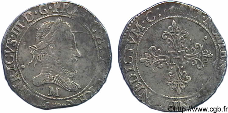 HENRY III Franc au col fraisé 158[2 ?] Toulouse XF