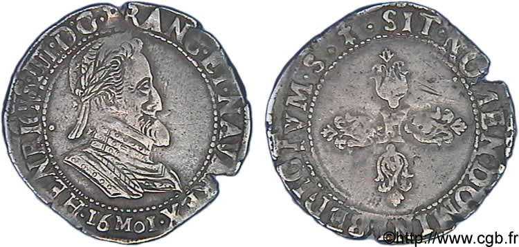 HENRY IV Demi-franc, type de Toulouse 1601 Toulouse XF