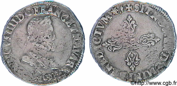 HENRI IV LE GRAND Demi-franc, type d Aix 1603 Aix-en-Provence TB