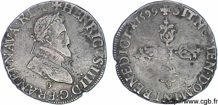 HENRI IV LE GRAND Demi-franc, type de Rennes 1599 Rennes TB+