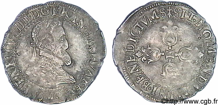 HENRY IV Quart de franc, type de Toulouse 1602 Toulouse AU