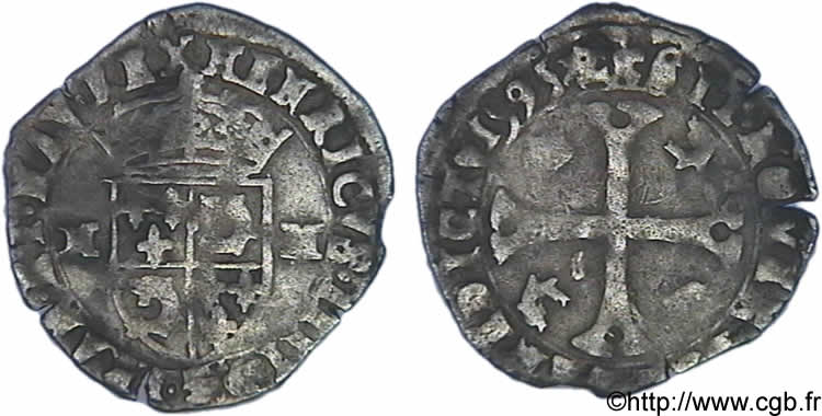 HENRY IV Douzain du Dauphiné aux deux H, 2e type 1595 Grenoble VF