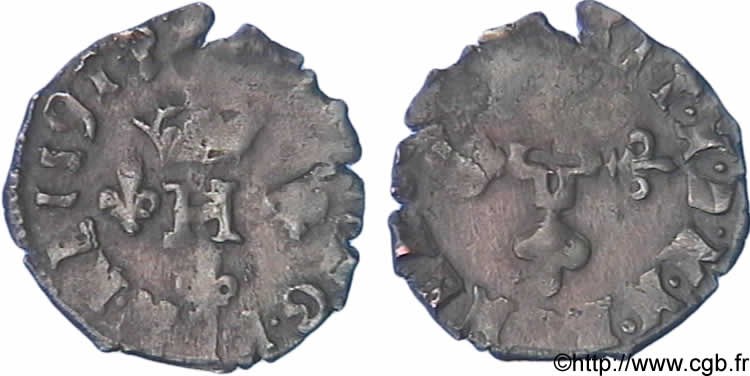 HENRY IV Liard à l’H couronnée, 3e type 1591 Montpellier BB