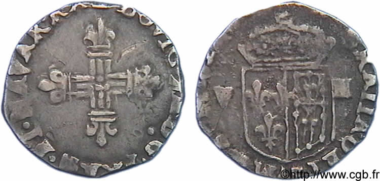 LOUIS XIII Huitième d écu de Navarre 16[...] Saint-Palais VF