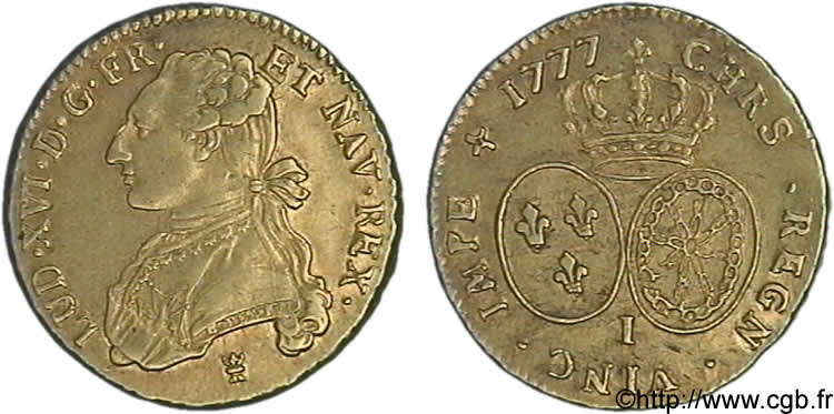 LOUIS XVI Double louis d’or aux écus ovales 1777 Limoges BB/q.SPL