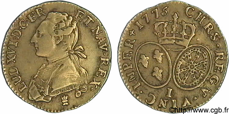 LOUIS XVI Louis d’or aux écus ovales 1775 Limoges MBC