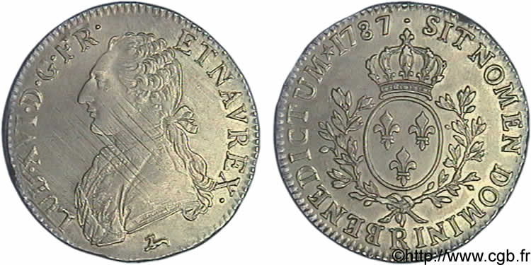 LOUIS XVI Écu dit  aux branches d olivier  1787 Orléans XF/AU