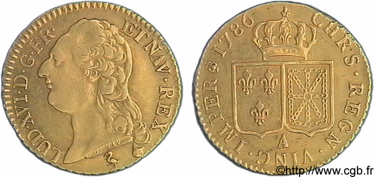 LOUIS XVI Louis d&nbsp;or aux écus accolés 1786 Paris TTB/TTB+