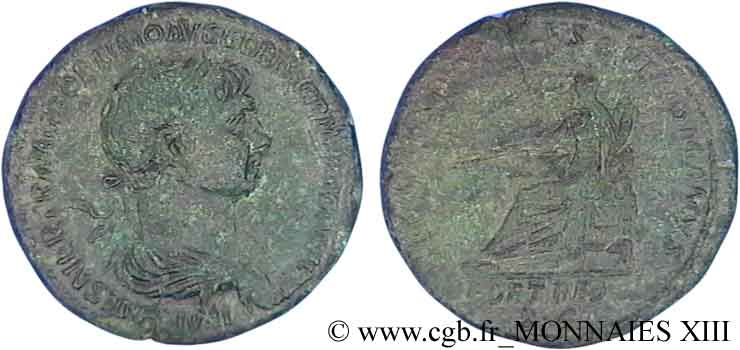 TRAJANUS Sesterce, (GB, Æ 32) XF