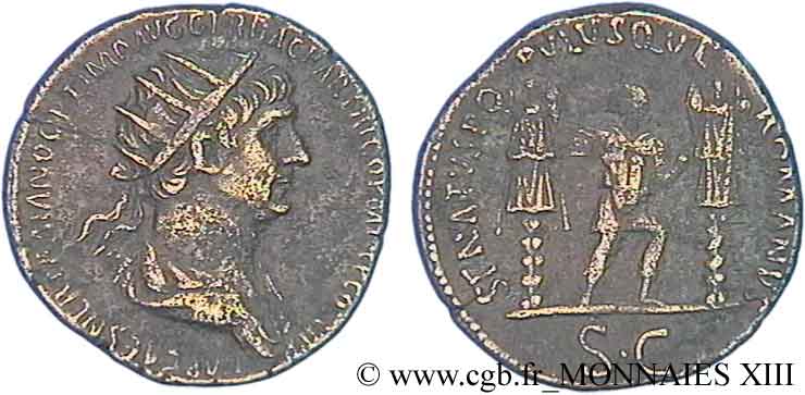 TRAJAN Dupondius, (MB, Æ 25) TB+