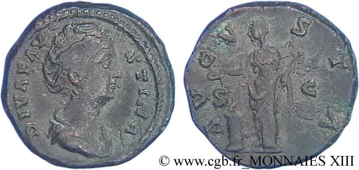 FAUSTINE MÈRE Moyen bronze, dupondius ou as, (MB, Æ 25) TTB