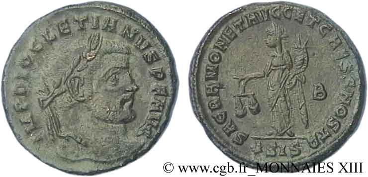 DIOCLETIAN Follis ou nummus AU