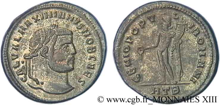 GALERIUS Follis ou nummus AU