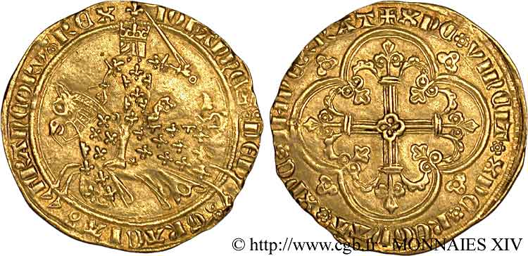 GIOVANNI II  THE GOOD  Franc à cheval 5/12/1360  q.SPL