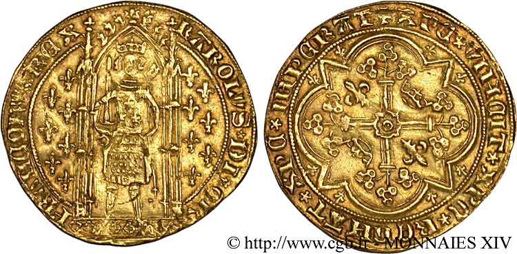 CHARLES V  THE WISE  Franc à pied n.d.  SS